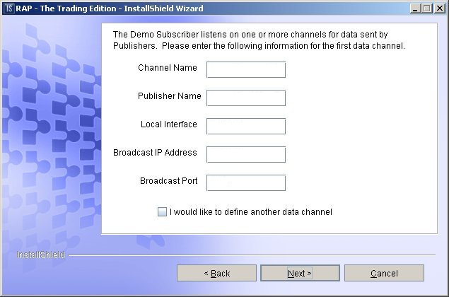 Demo Subscriber Configuration dialog 1