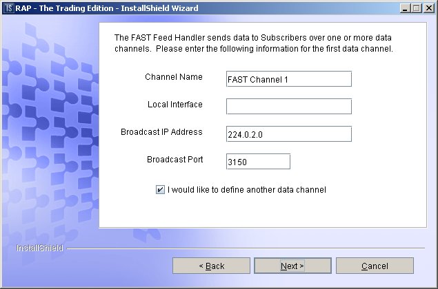 Fast Feed Handler configuration dialog 3