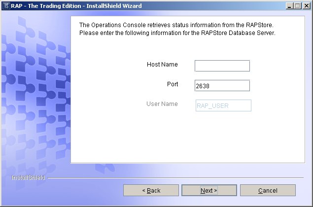 Operations Console Configuration dialog 2