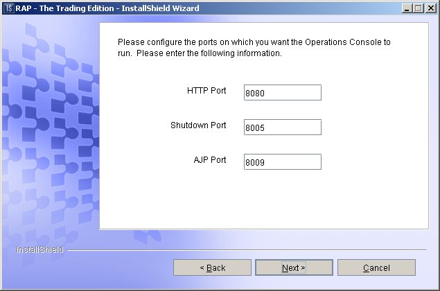 Operations Console Configuration dialog 3