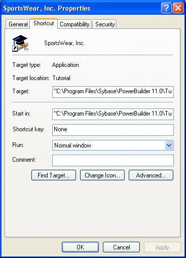 Shown is the Project object in the Project painter work space. The object name p b tutor dot e x e is displayed at top in a text box for Executable File Name. Next is a blank text box for Resource File Name, a group box of Project Build Options with an unselected check box for Prompt for Overwrite, a checked check box for New Visual Controls Style, and a Rebuild drop down list box set to Incremental. Next is a group box of Code Generation Options including an unchecked check box for Machine Code and an optimization drop down set to Speed. Next is a group box for Version information, including Company and Product Name, Description, and Copyright. At bottom is a list of Libraries with cleared P B D check boxes and blank text boxes for Resource File Name.