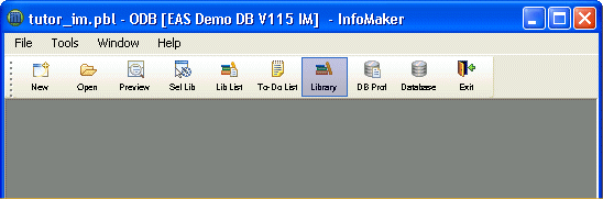 Shown is the Power Bar with the Library button circled.