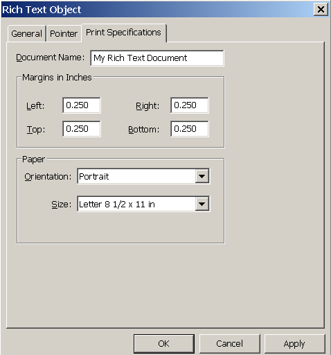 The left side of the sample preview screen has width and height boxes for entering paper size, boxes for setting left, right, top, and bottom margins, and arrow keys for changing the number of the page displayed. The right side of the screen displays a reduced preview image of the formatted page.