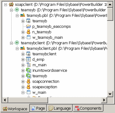 The example shows the System Tree with nodes expanded and displaying the objects imported from the extension file.