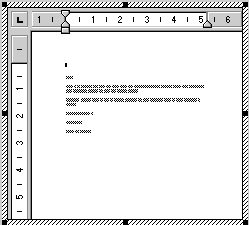 The sample screen shows a wide border of hatch lines.