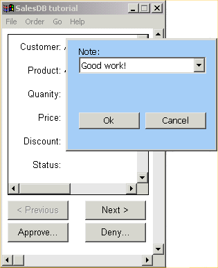 Shown is the Quick Select screen. At top left is a Tables list box with the customer table highlighted. At right is a Columns list box showing all the columns of the customer table, such as i d, f name, and l name. At the bottom is a scrollable blank display area with rows labeled Column, Sort, Criteria, and Or. 