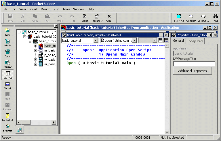 Shown is a work space with the Power Bar docked at the left side of the frame, with its icons arranged vertically.