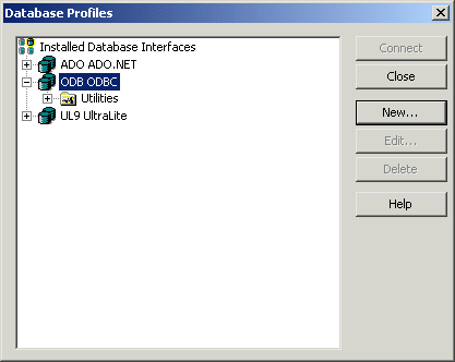 Shown is the tree view of the Database Profile painter with E A S Demo D B v 10 highlighted under the entry O D B O D B C