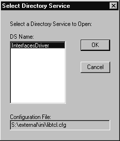 Shown is the Select Directory Service window