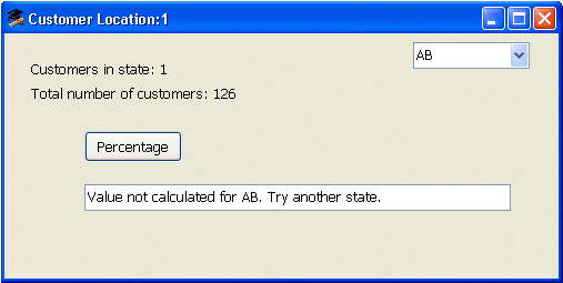 Shown is the Customer Location window.