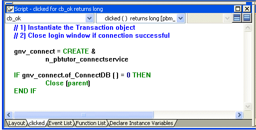 Shown is the Script view.