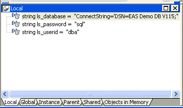 Shown is the Local area.