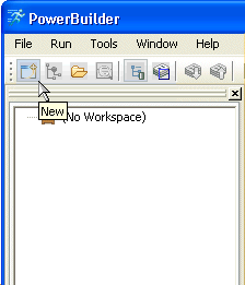 The illustration shows the cursor hovering over the New button. A PowerTip reading "New" appears below the cursor.