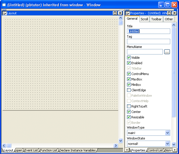 Shown is the layout view.
