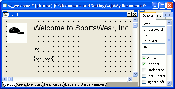 Shown is the layout view.