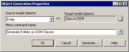 Object Generation Properties