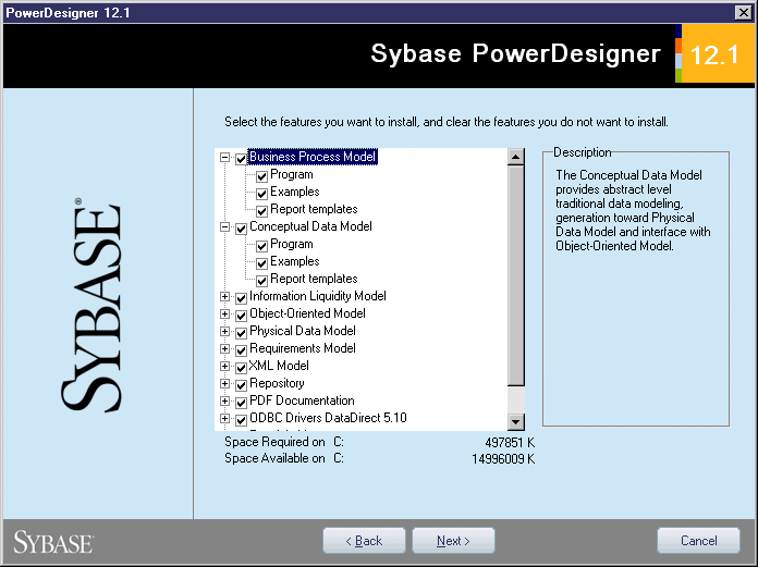 powerdesigner object name and version